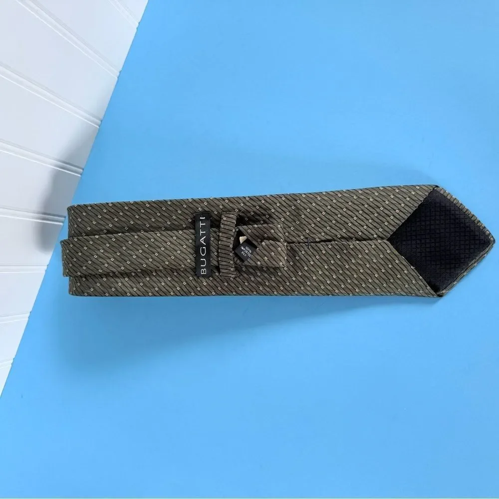 Bugatti Brown Textured Silk Tie